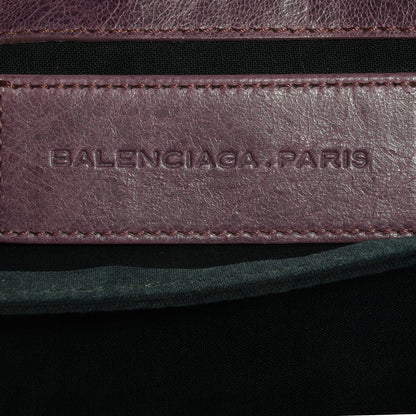 Balenciaga Agneau Giant 21 Silver Hardware Envelope Clutch Murier 6 of 11
