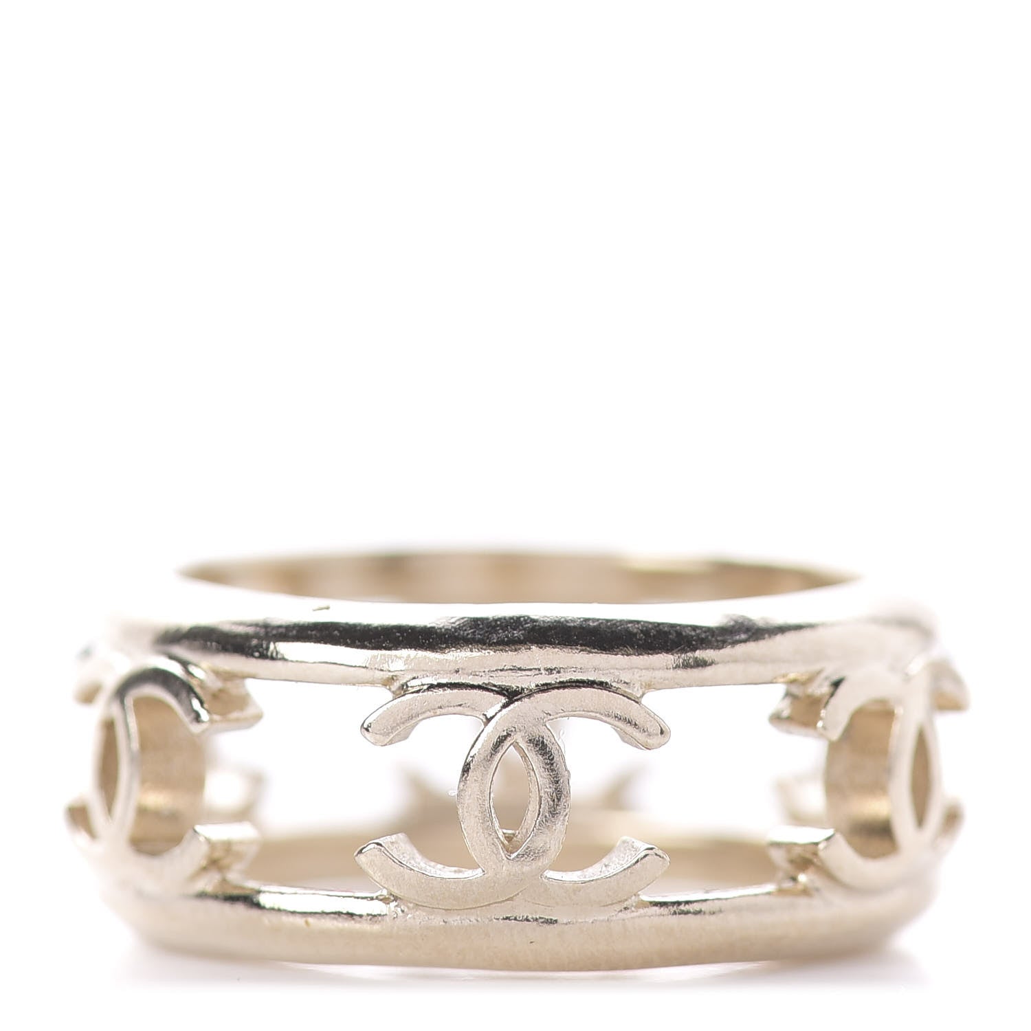 Chanel Metal Chain CC Ring 6 Golden 3 of 5