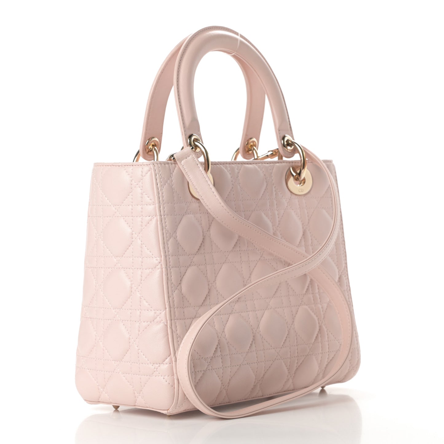 Lambskin Cannage Medium Lady Dior Light Pink