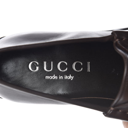 Gucci Calfskin Mens 1953 Horsebit Loafers 5.5 Marrone 7 of 8