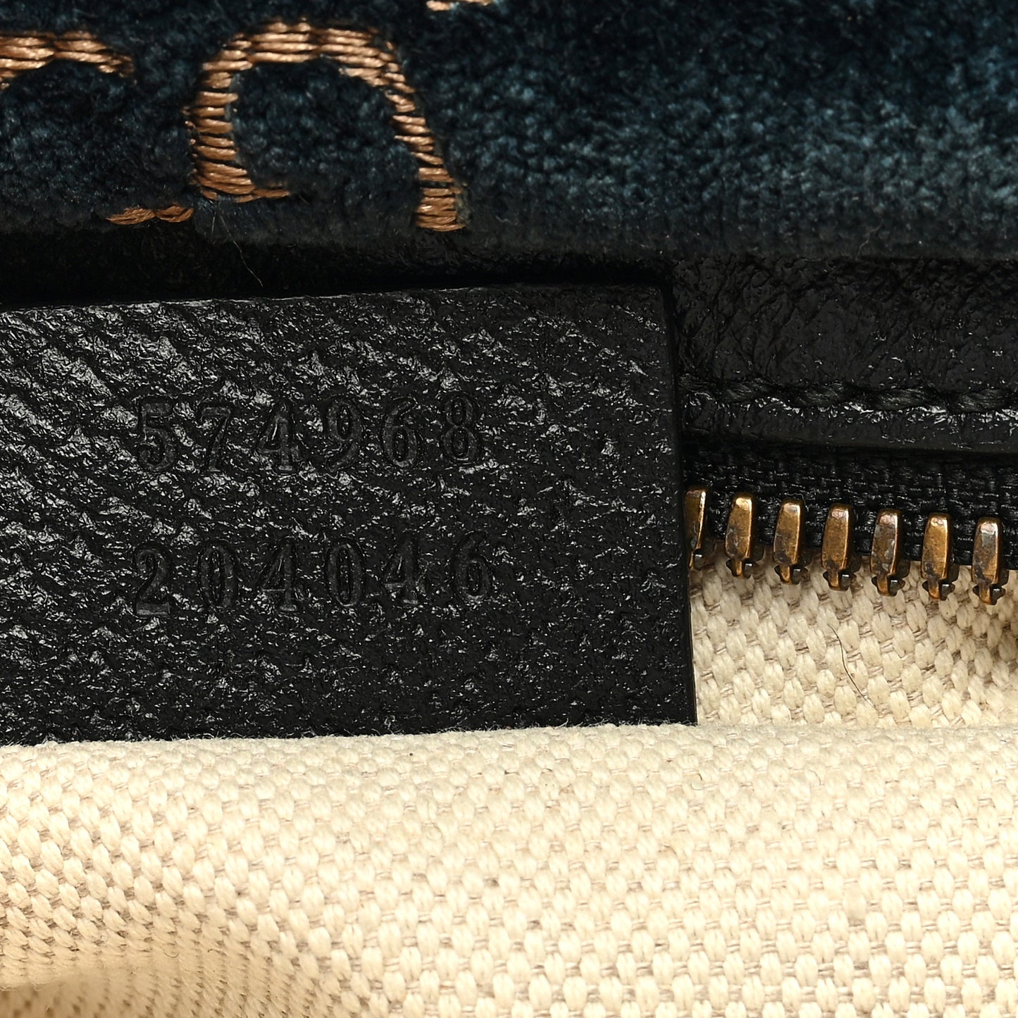 Velvet GG Monogram Web Belt Bag Blue Beige