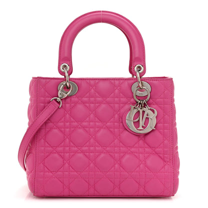 Christian Dior Lambskin Cannage Medium Lady Dior Fuchsia 1 of 13