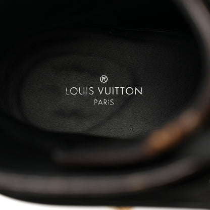 Louis Vuitton Calfskin Monogram Wonderland Flat Ranger Boots 37.5 Black 6 of 8