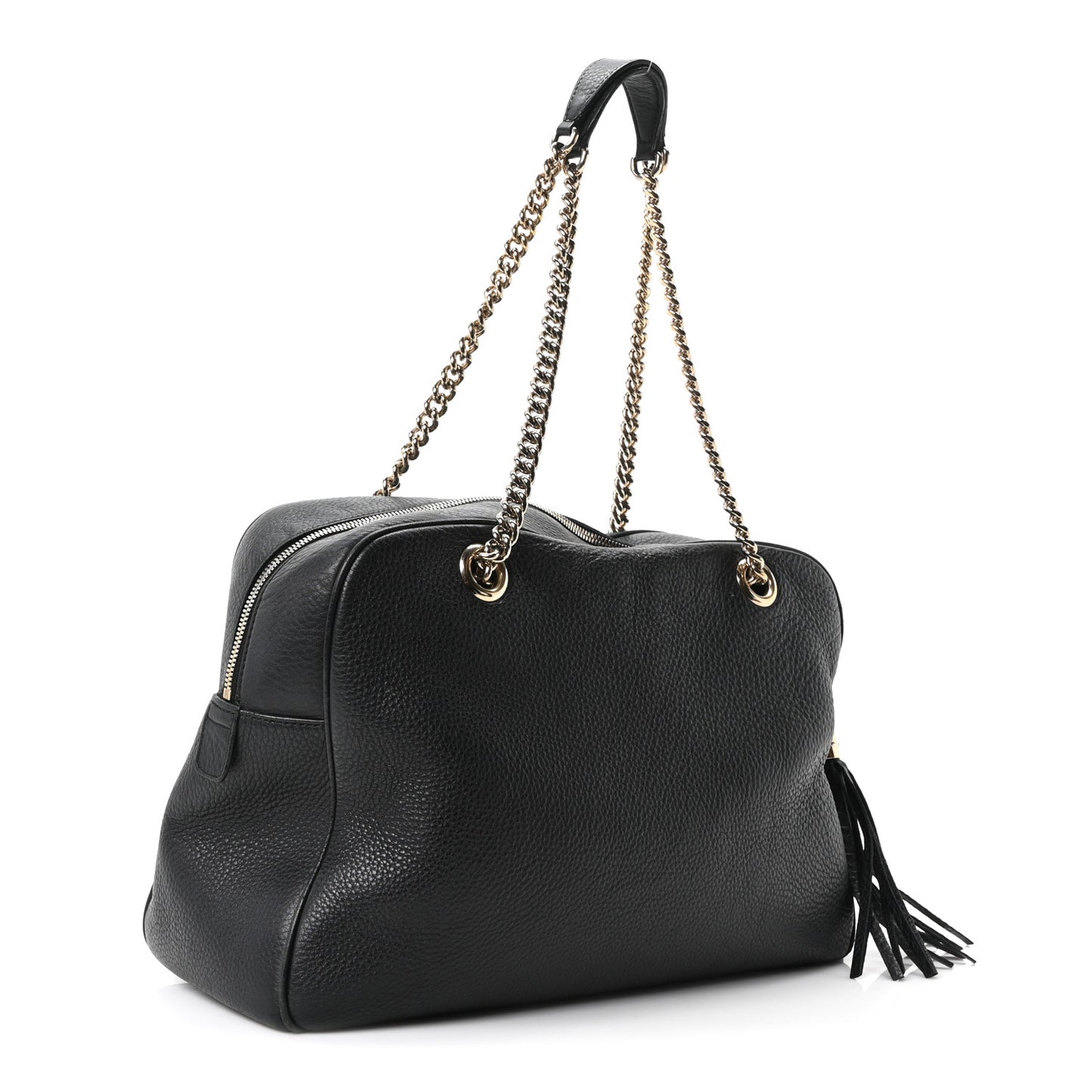 Pebbled Calfskin Medium Soho Bowler Black