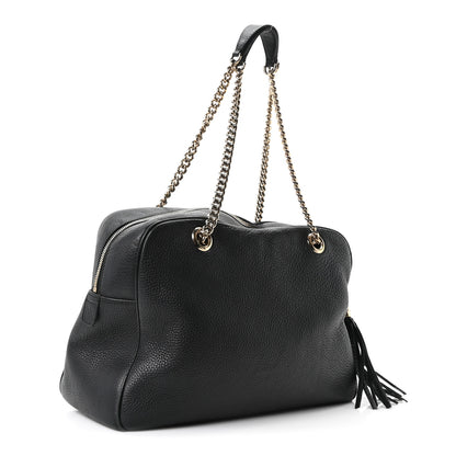 Gucci Pebbled Calfskin Medium Soho Bowler Black 2 of 9