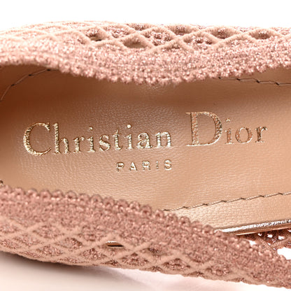 Christian Dior Lurex Cannage Embroidered Dior Capture 100mm Pumps 38 Rose Des Vents 7 of 9