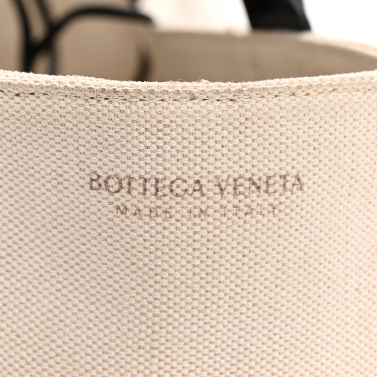 Bottega Veneta Canvas Maxi Intrecciato Medium Arco Tote Beige Black 7 of 14