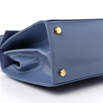 Salvatore Ferragamo Brushed Off Calfskin Small Iconic Top Handle Bag Light Blue 7 of 10