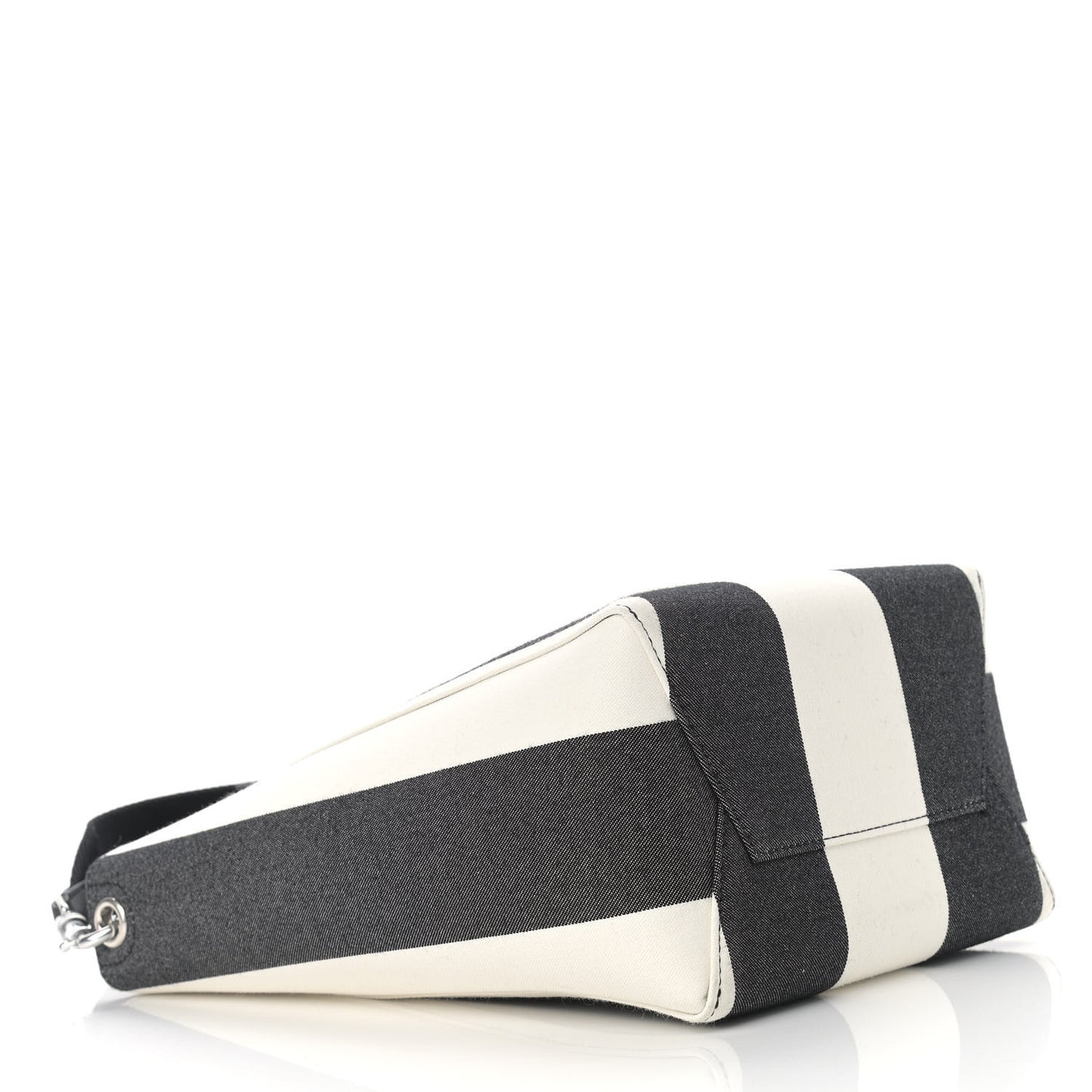Textured Canvas Small Sangle Bucket Bag Black