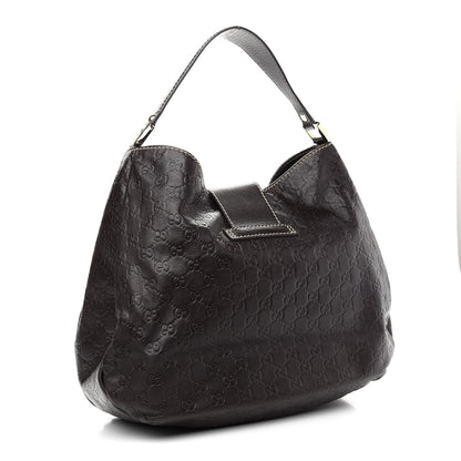 Gucci Guccissima Large New Ladies Web Hobo Dark Brown 3 of 10
