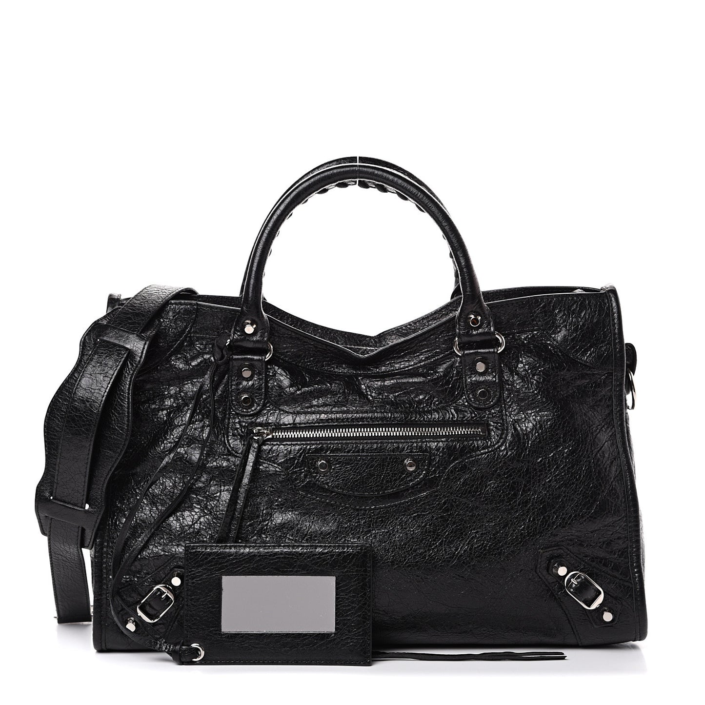 Agneau Classic Silver Hardware City Black