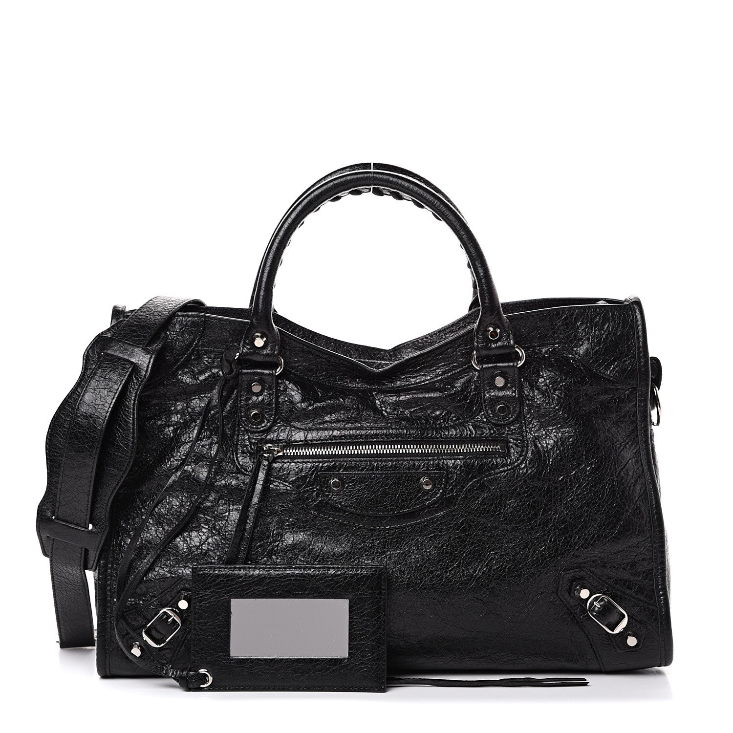 Balenciaga Agneau Classic Silver Hardware City Black 1 of 10