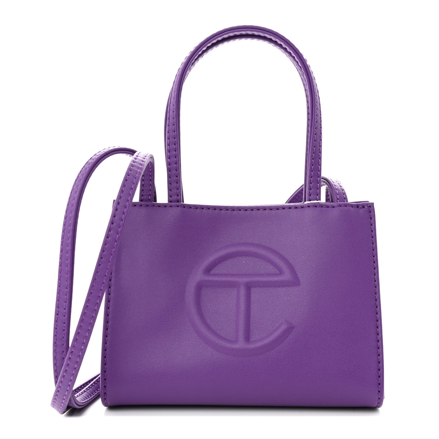Telfar Vegan Leather Small Shopping Bag Grape 1 of 10