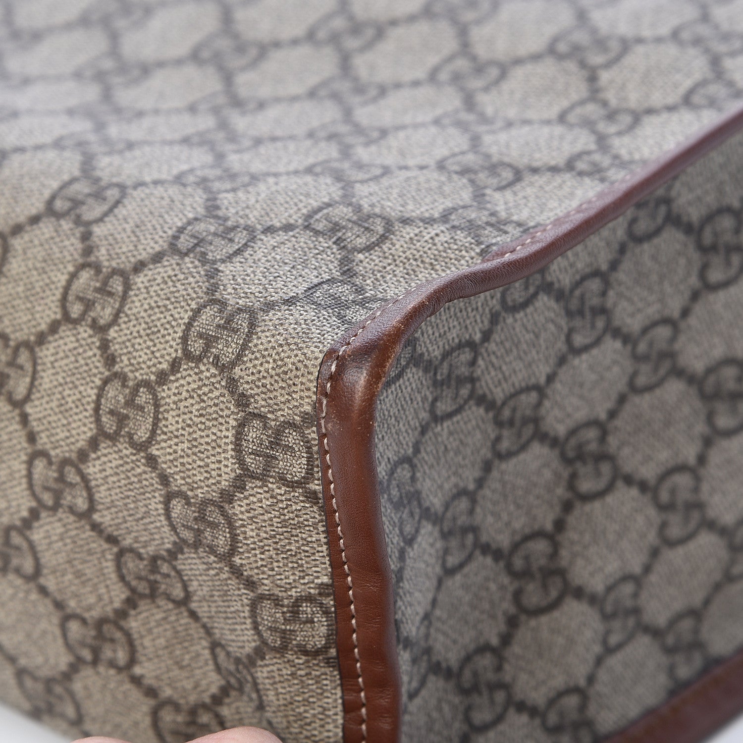 Gucci GG Plus Monogram Small Signature Web Loop Vertical Tote Light Brown 11 of 13