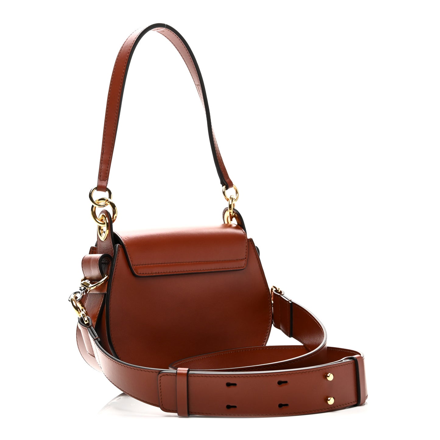 Calfskin Suede Small Tess Bag Sepia Brown