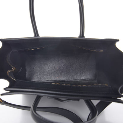 Celine Smooth Calfskin Nano Luggage Black 6 of 9