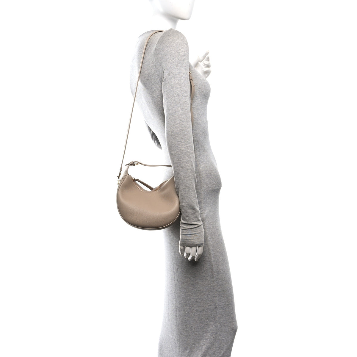 Celine Supple Grained Calfskin Teen Lulu Shoulder Bag Safari 2 of 11
