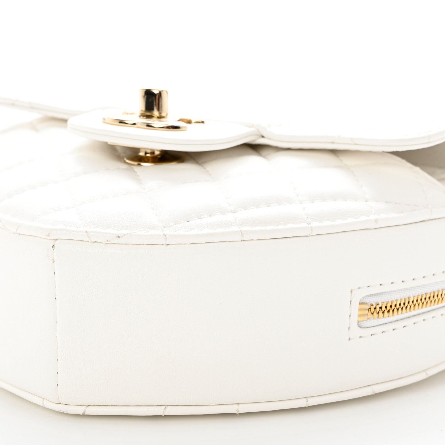 Chanel Lambskin Quilted CC In Love Heart Bag White 10 of 10