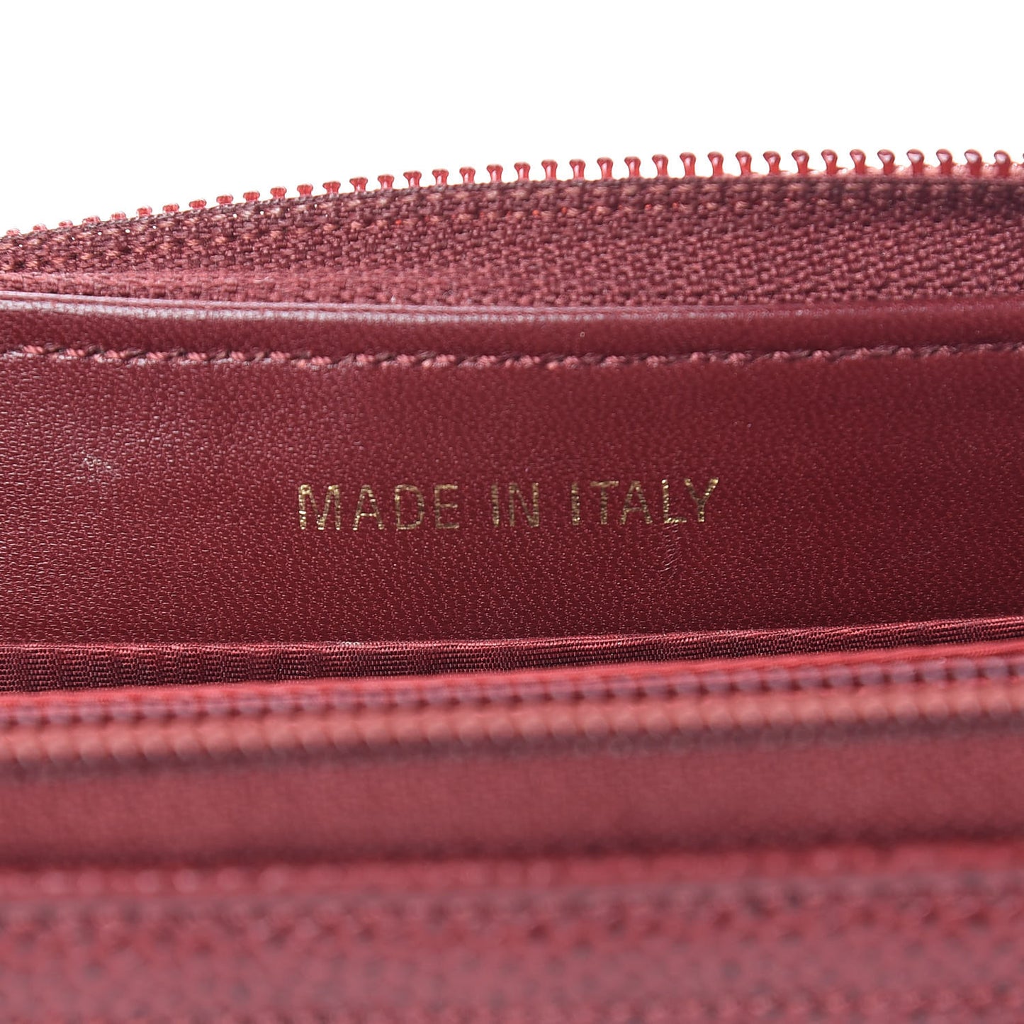 Caviar Large Timeless CC Zip Around Wallet Burgundy