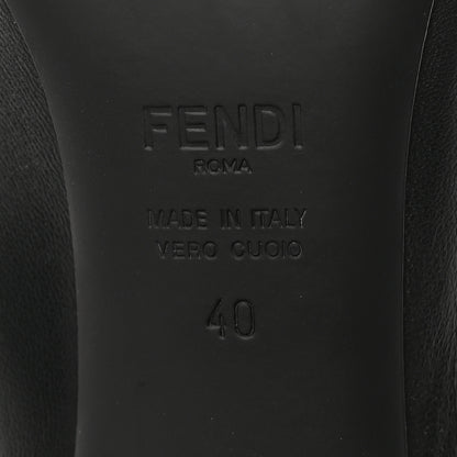 Fendi Vitello Logo Tape Promenade Ankle Boots 40 Black 7 of 13