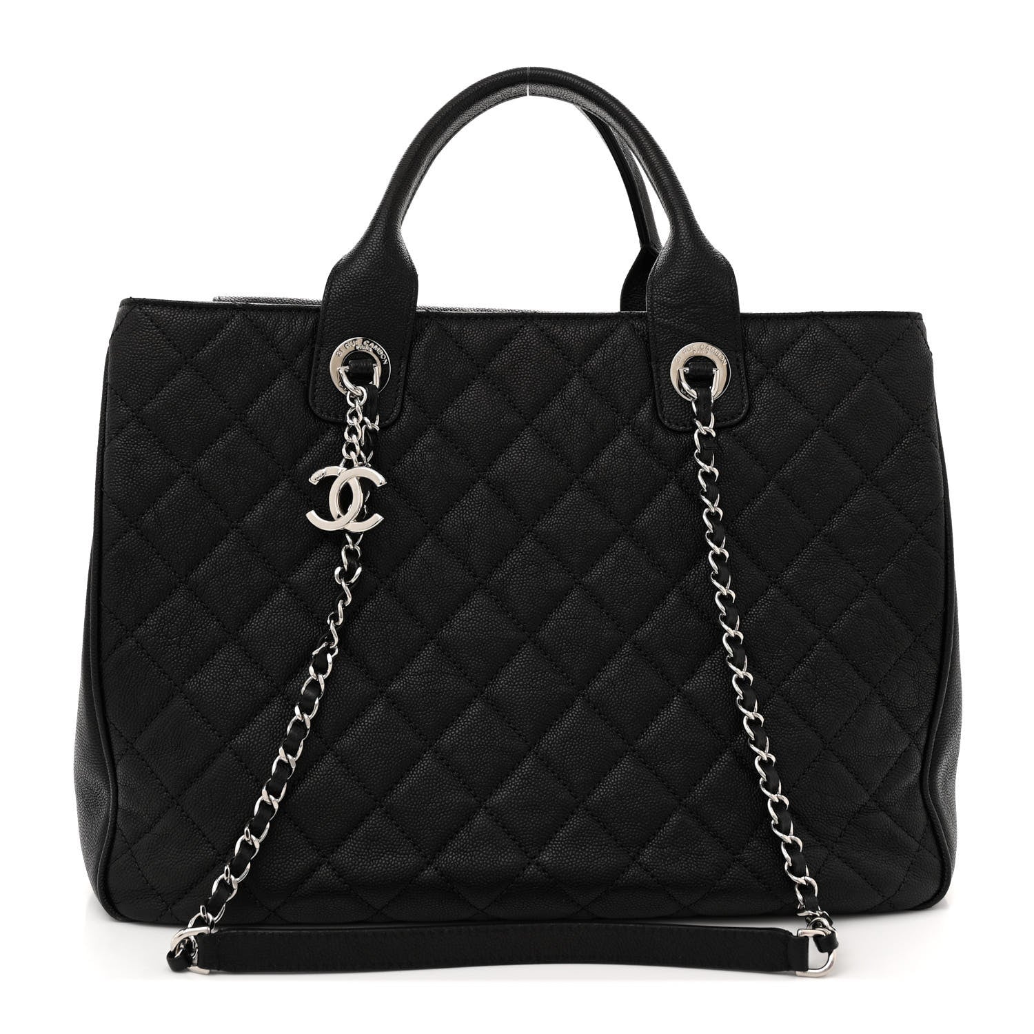 Chanel Caviar Quilted Large Urban Companion Top Handle Shopping Tote Black 1 of 13