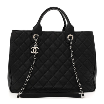 Chanel Caviar Quilted Large Urban Companion Top Handle Shopping Tote Black 1 of 13