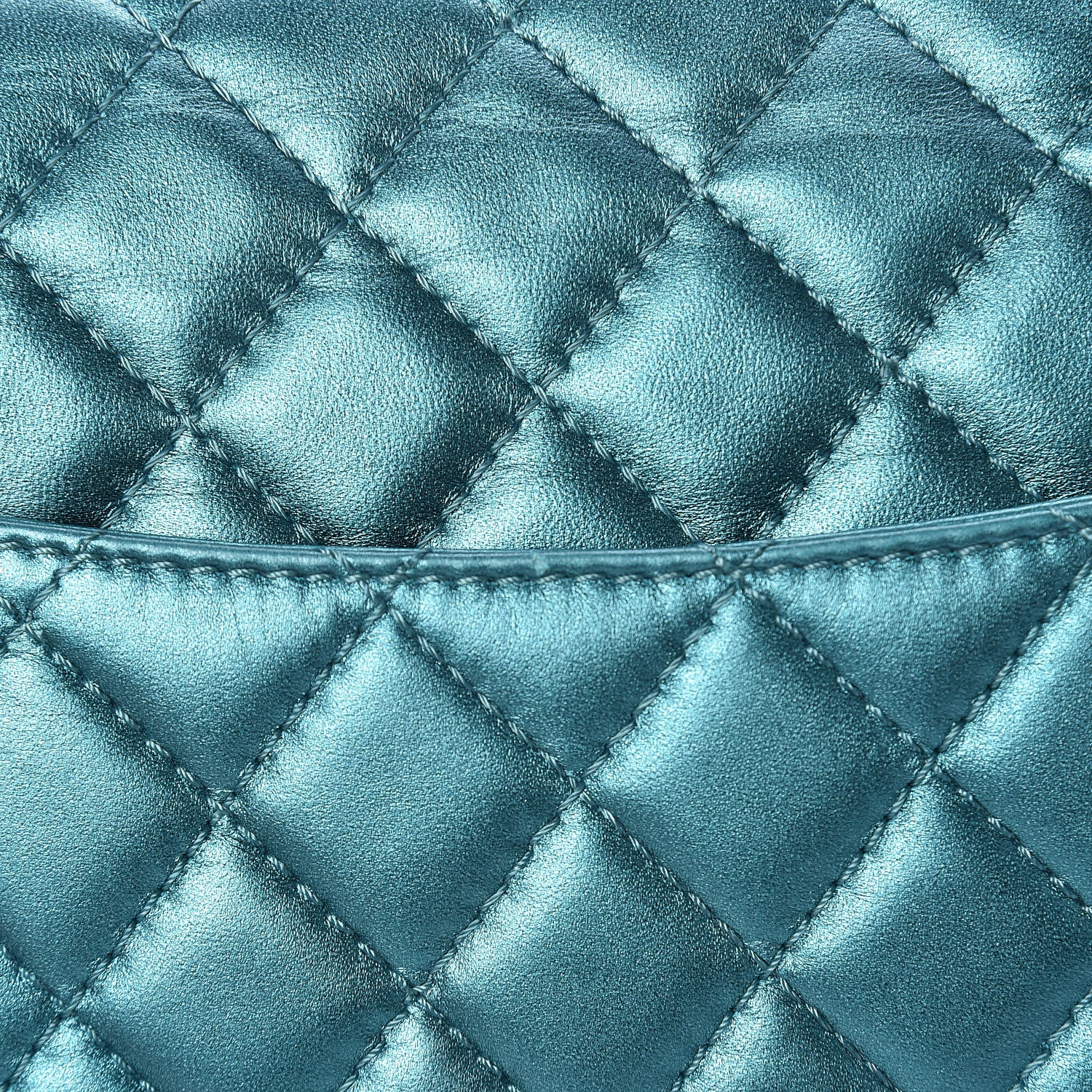 Chanel Metallic Calfskin Quilted Snake Chain 2.55 Reissue Flap Turquoise 14 of 15