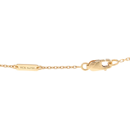 Van Cleef & Arpels 18K Yellow Gold Mother of Pearl Sweet Alhambra Butterfly Pendant Necklace 4 of 5
