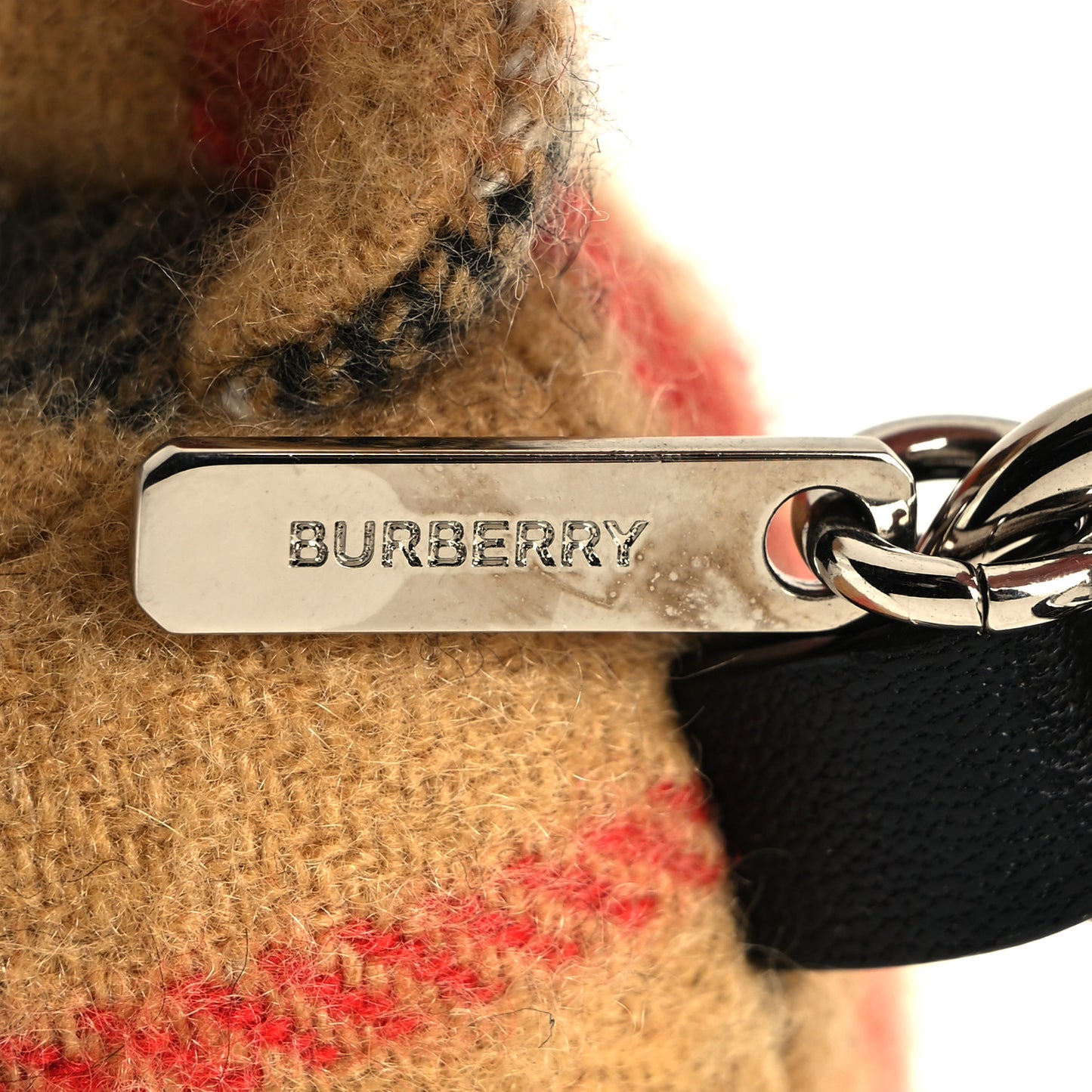 Thomas Check Trench Teddy Bear Keychain Charm Camel