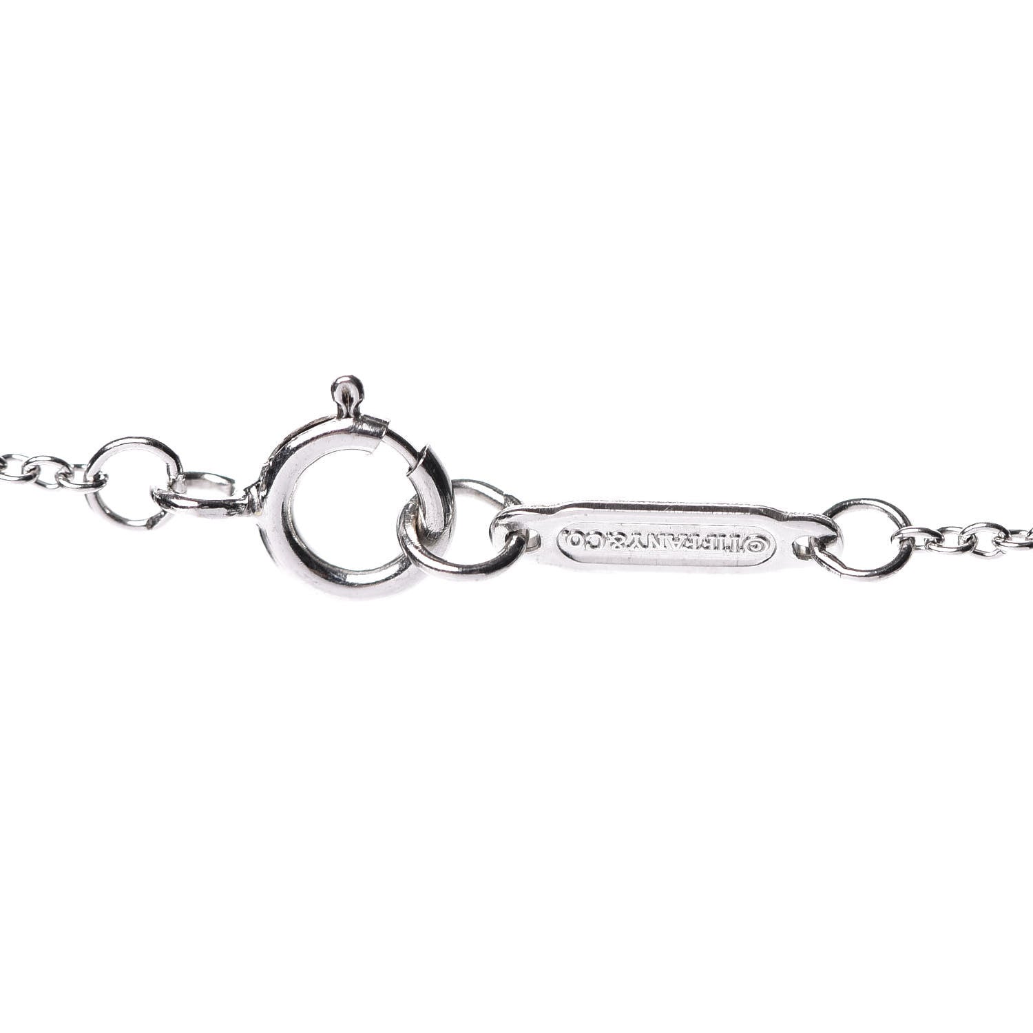 Tiffany 18K White Gold Diamond Bow Pave Pendant Necklace 5 of 6