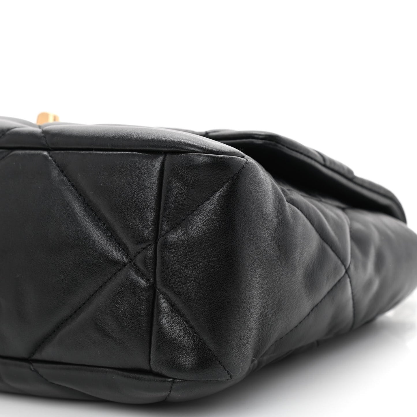 Lambskin Quilted Large Chanel 19 Flap Black