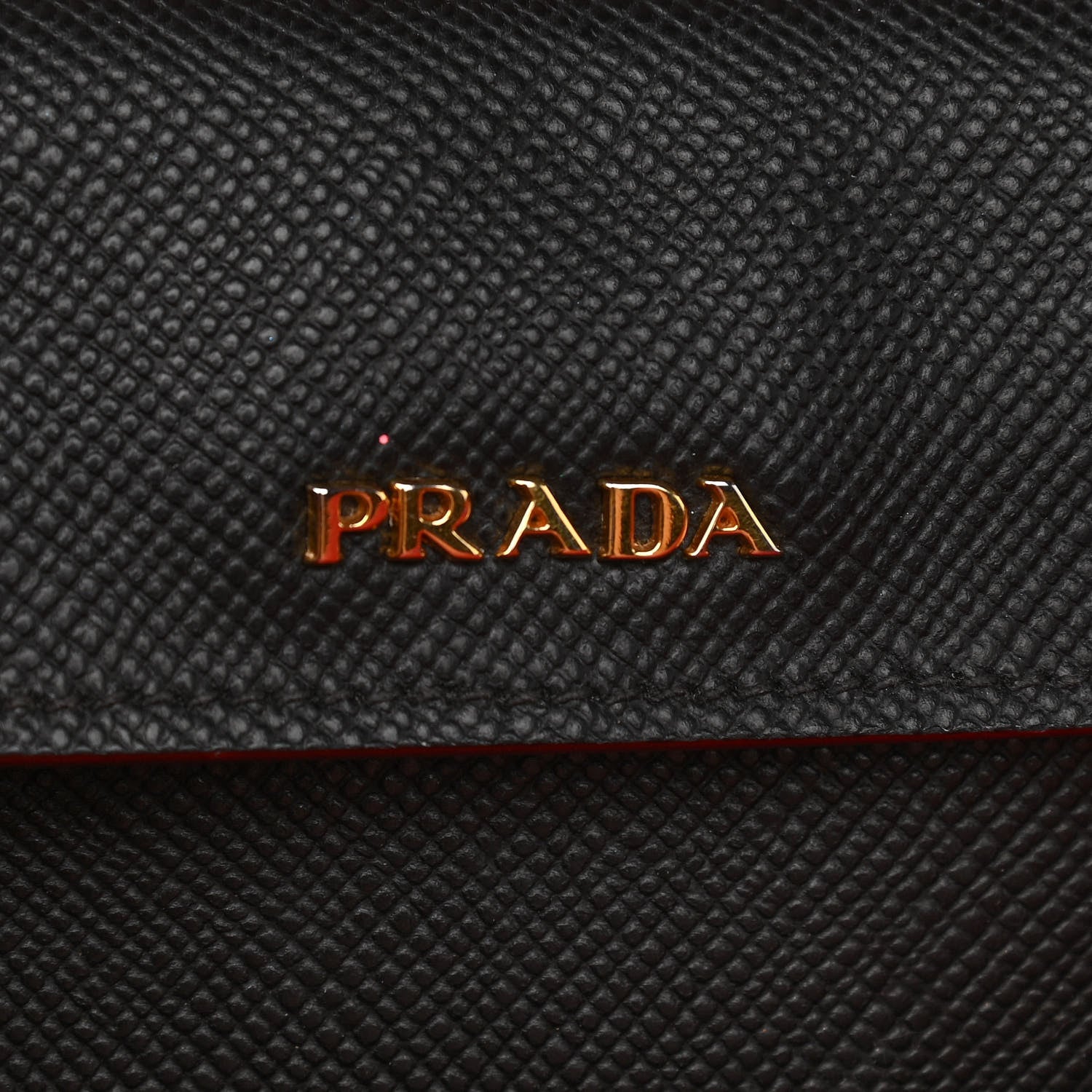 Prada Saffiano Cuir Medium Double Bag Black Fuoco 6 of 10