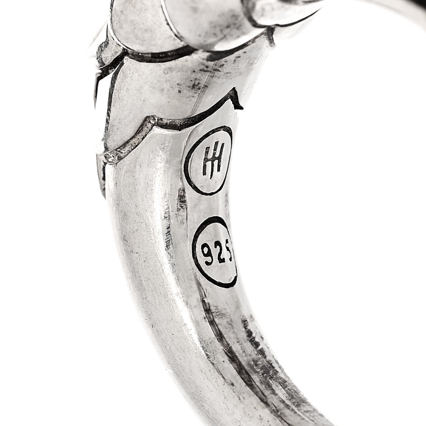 Sterling Silver Black Sapphire Blue Spinel Naga Dragon Head Ring 54 7