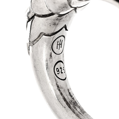 John Hardy Sterling Silver Black Sapphire Blue Spinel Naga Dragon Head Ring 54 7 5 of 5