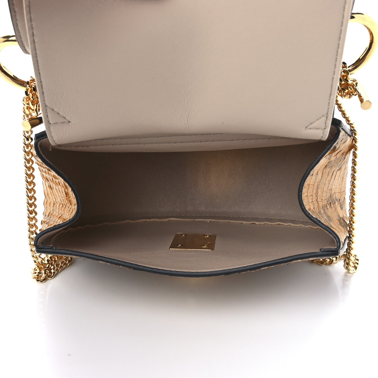 Chloe Snakeskin Mini Drew Shoulder Bag Curry Yellow 5 of 13