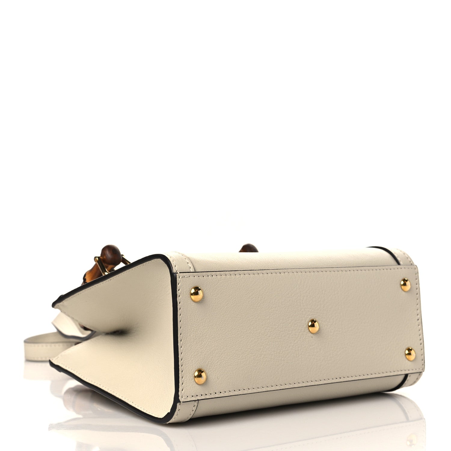 Gucci Wonka Grain Calfskin Mini Diana Tote Bag Mystic White 3 of 9