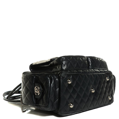 Chanel Calfskin Quilted Large Cambon Multipocket Reporter Black White 4 of 9
