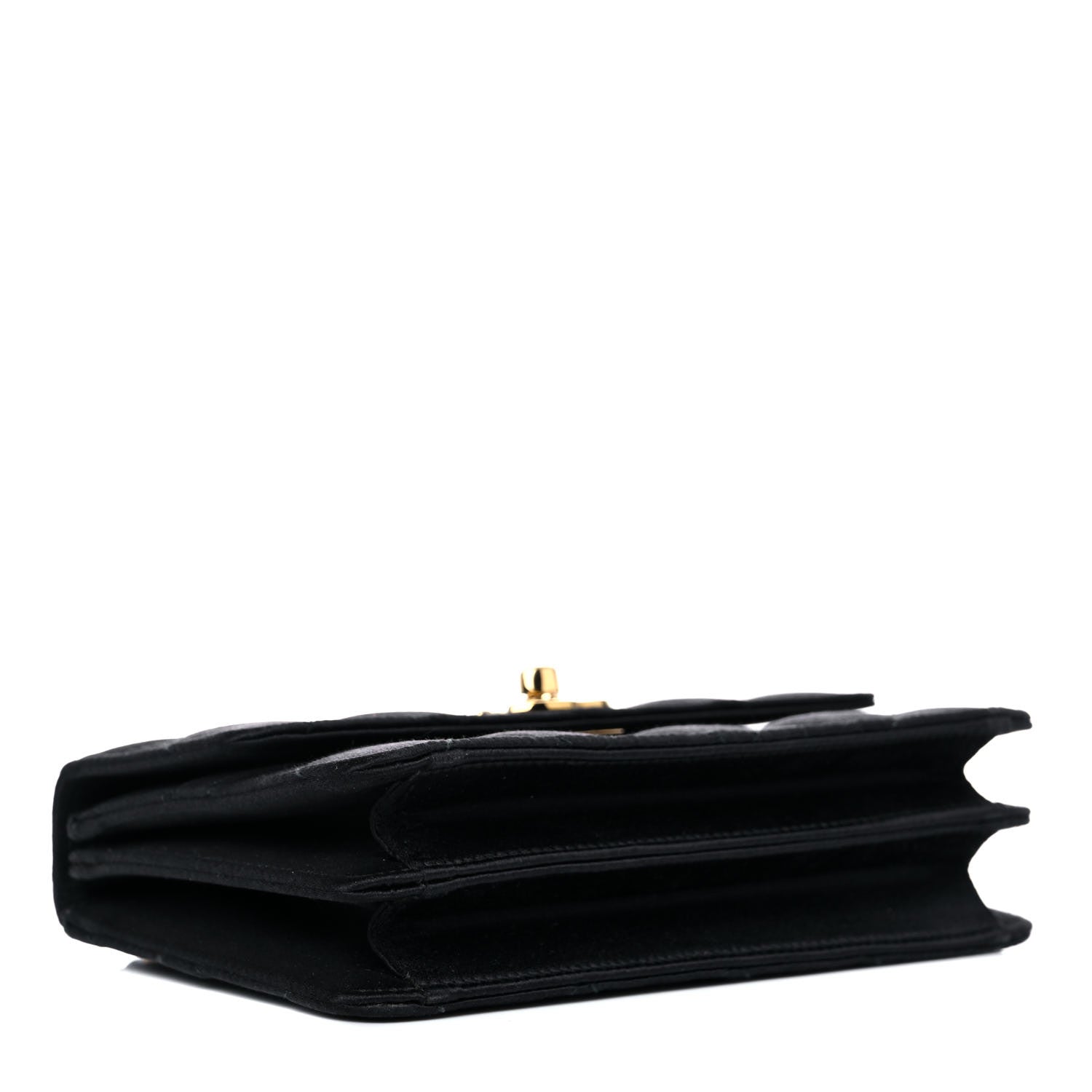 Chanel Satin Quilted Extra Mini Rectangular Flap Black 3 of 15