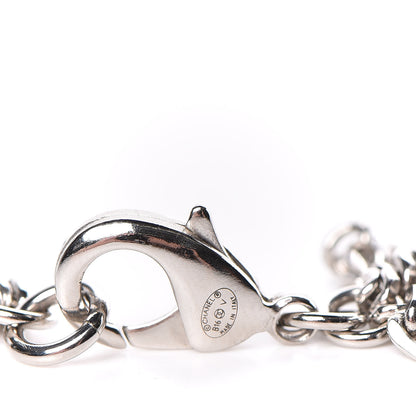 Chanel Baguette Crystal CC Shield Multi Strand Long Chain Necklace Silver 4 of 6