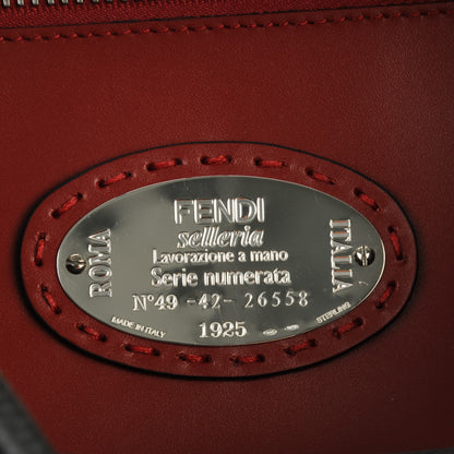 Fendi Cuoio Romano Selleria Vitello Zeus Large Mens Peekaboo Iconic Essential Satchel Black Rosso 6 of 8