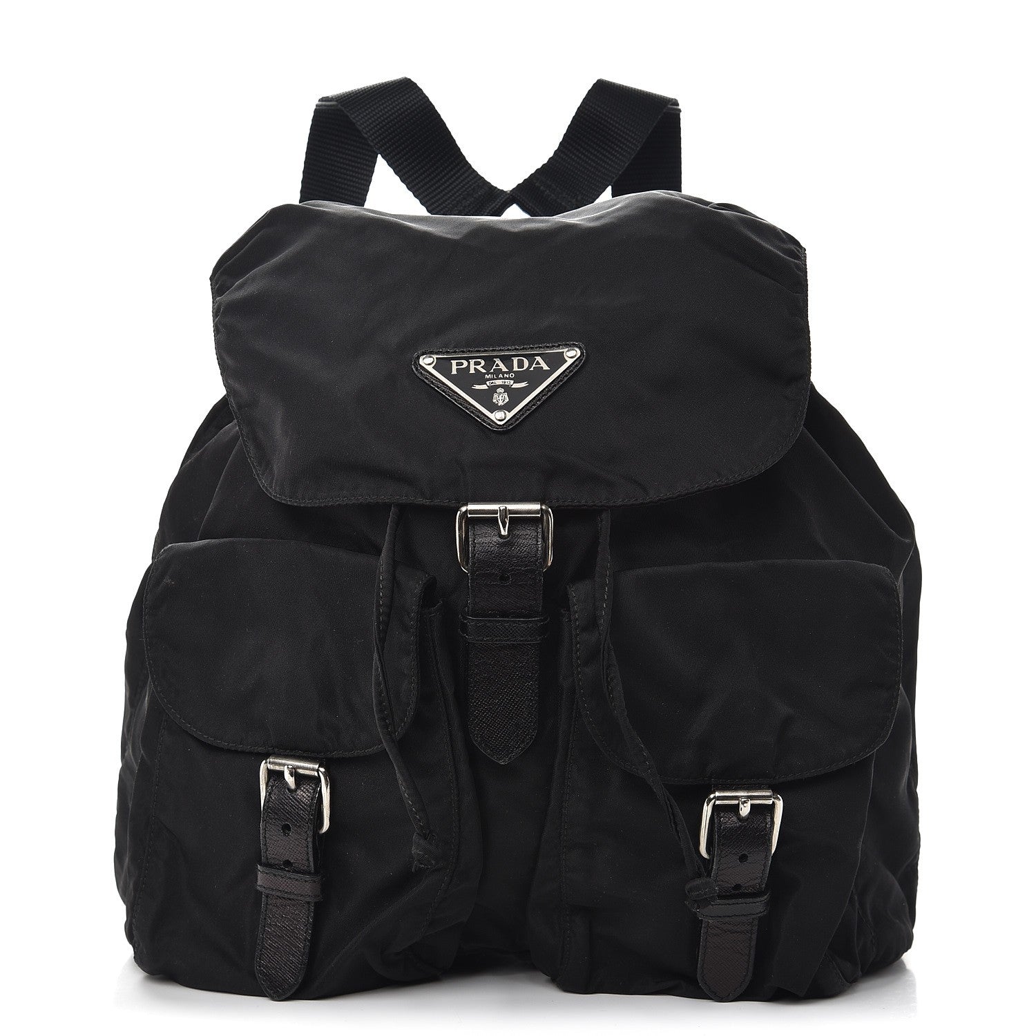 Prada Nylon Vela Medium Backpack Black 1 of 7