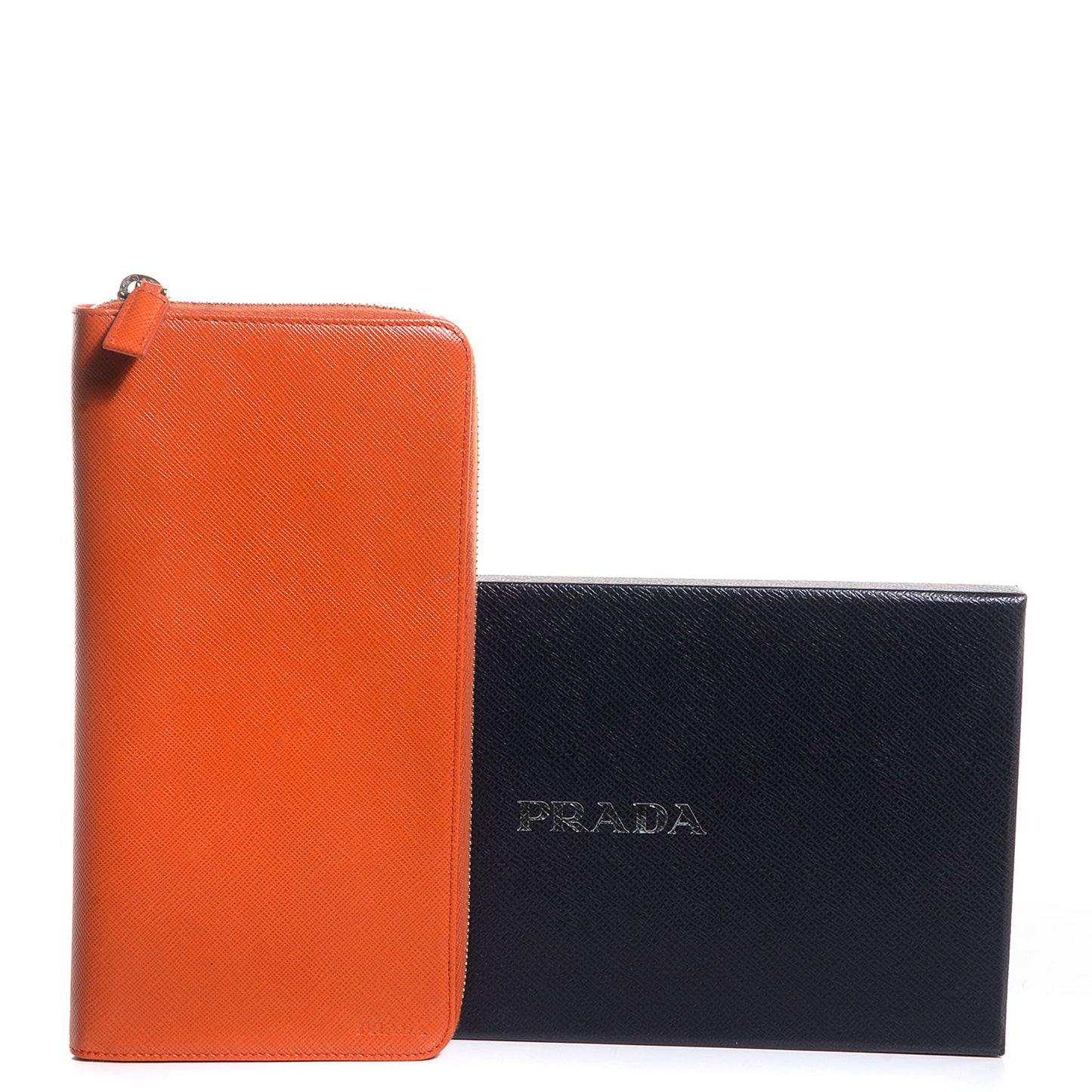 Saffiano Zip Around Portfolio Wallet Papaya
