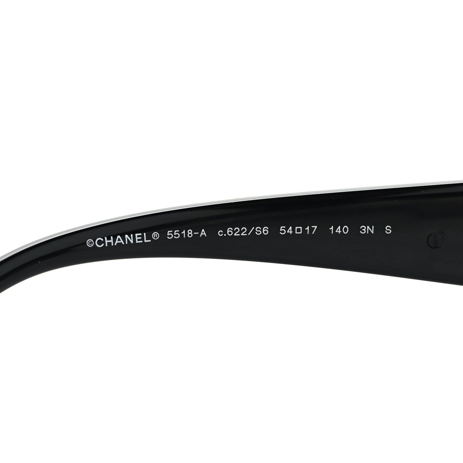 Chanel Acetate Enamel Heart Square Sunglasses 5518-A Black 5 of 8