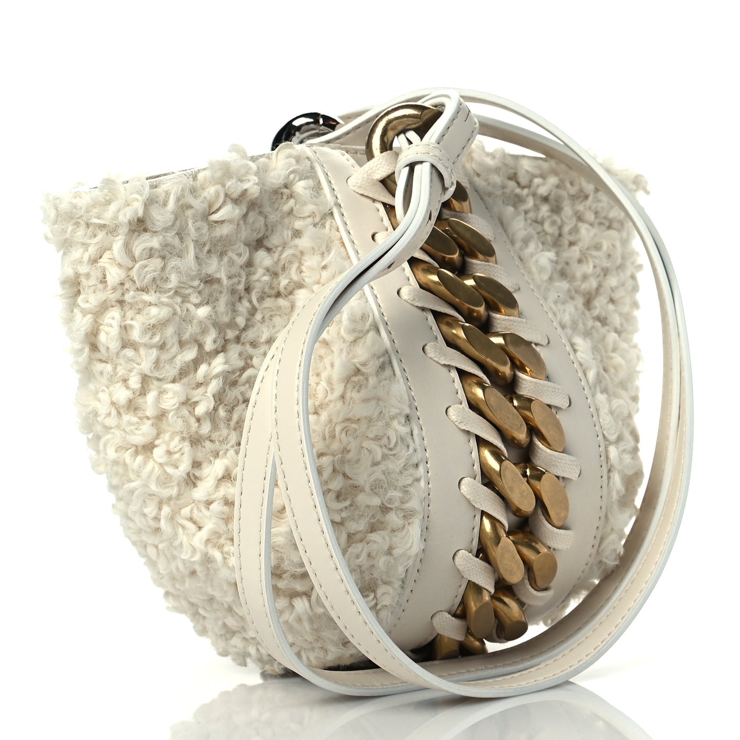 Eco Alter Nappa Eco Shearling Clutch Natural