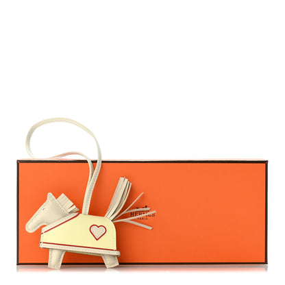 Hermes Milo Lambskin Grigri Rodeo Robeo Coeur Bag Charm PM Craie Jaune Milton Rouge Radieux 5 of 5
