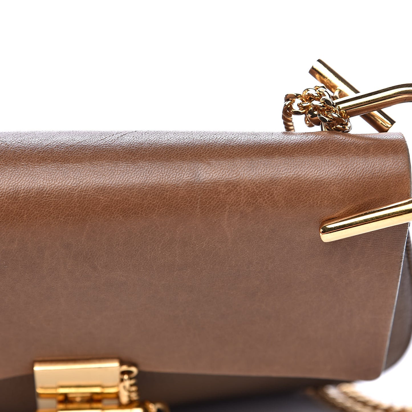 Grained Lambskin Drew Shoulder Bag Woody Khaki