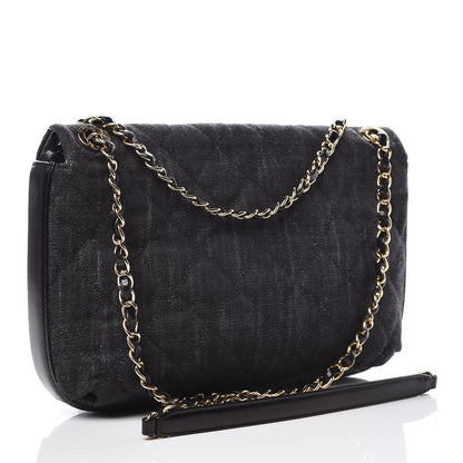 Chanel Denim Calfskin Quilted Small Flap Black 3 of 10