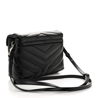 Saint Laurent Calfskin Y Quilted Monogram Toy Loulou Crossbody Bag Black 3 of 10