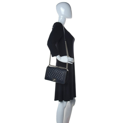 Chanel Lambskin Perforated Medium Boy Flap Black 2 of 21