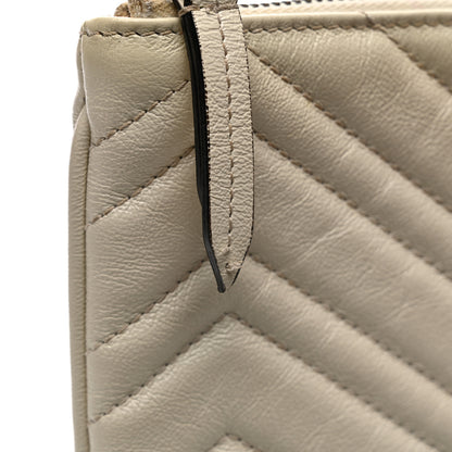 Gucci Calfskin Matelasse Chevron Heart GG Marmont Clutch Mystic White 8 of 10
